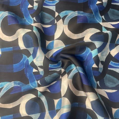 Abstract Printed Polyester Fabric